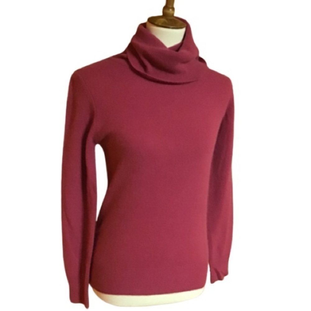 Vintage 80s pink angora soft turtleneck sweater
